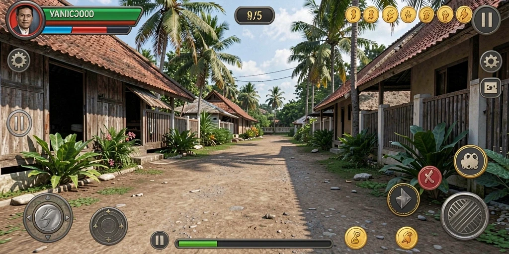 Tangkapan layar ini menampilkan karakter unik dari 8HHH.