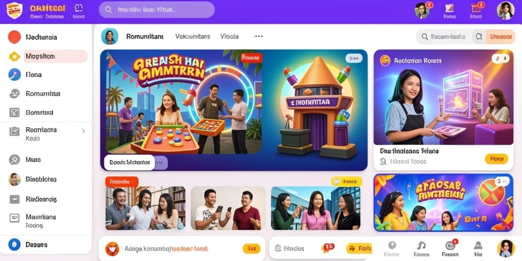 Fitur sosial untuk bermain bersama teman.